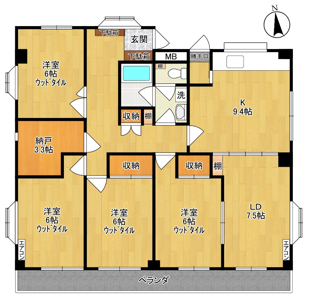 メゾン大津 3F号室 間取り