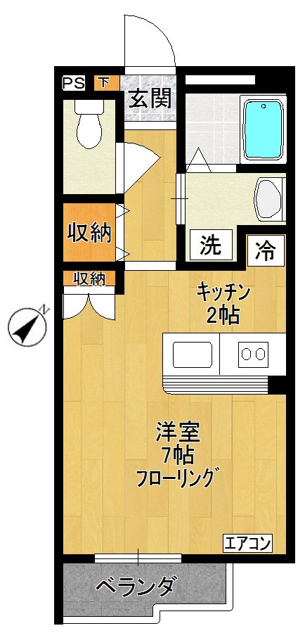 グランヴェール 203号室 間取り