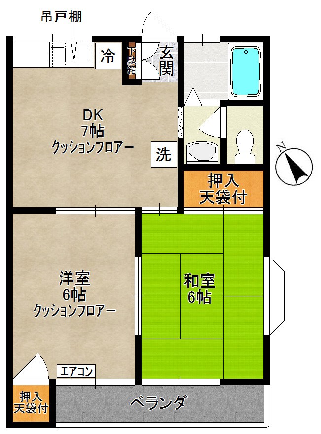 エルドラード 201号室 間取り