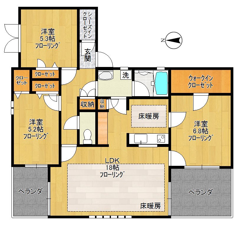 凛樹  C305号室 間取り