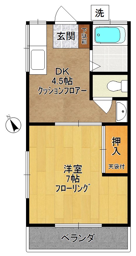 下島荘　D棟 間取り図