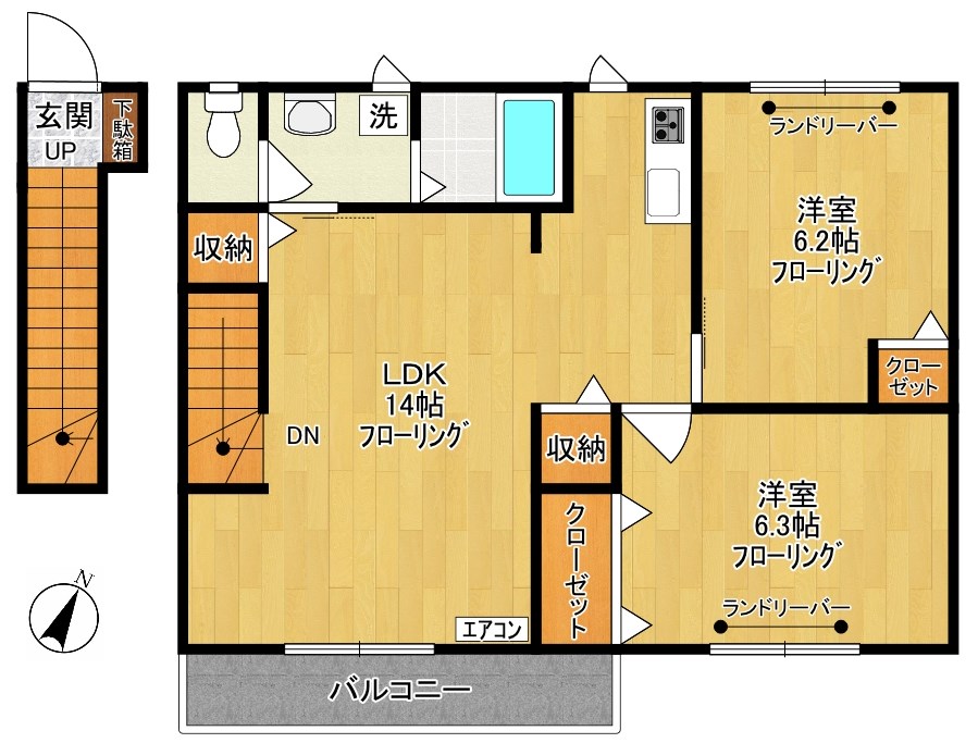 ライズファーム 203号室 間取り