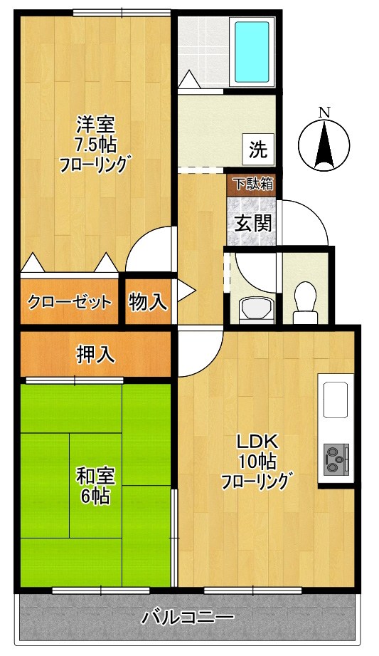 ウィンザーハイム向ヶ丘 205号室 間取り