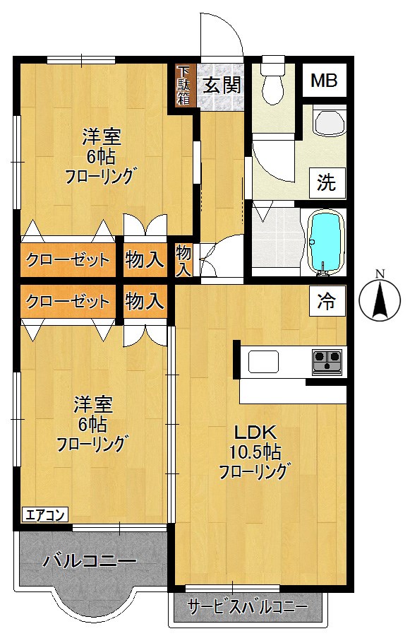 フェルミエマンション 305号室 間取り