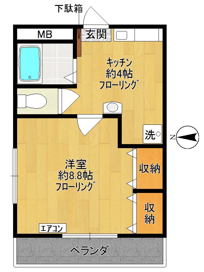 ル・マノワール 205号室 間取り