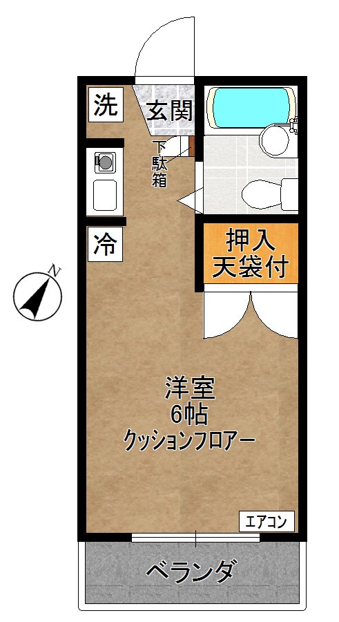 コーポふじね 202号室 間取り