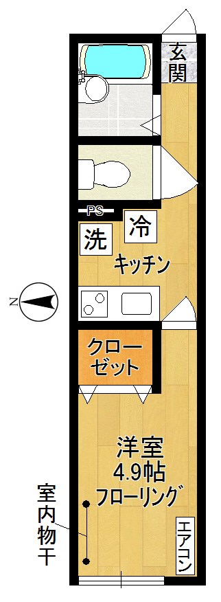 マロンハイツ  201号室 間取り