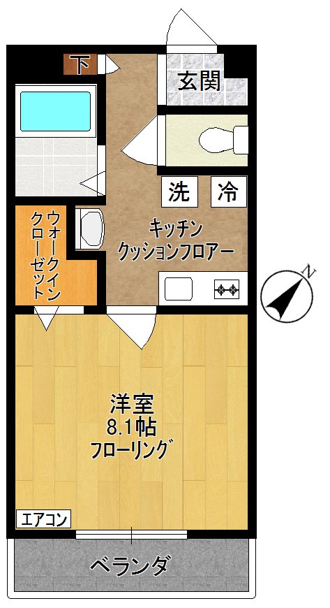 フォレスト三田 405号室 間取り