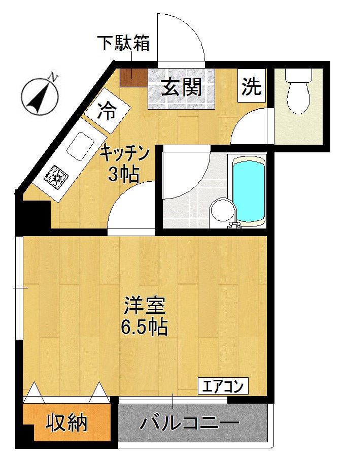 FYハイア  206号室 間取り