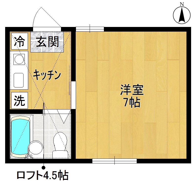 アゼリアガーデンズ生田  102号室 間取り
