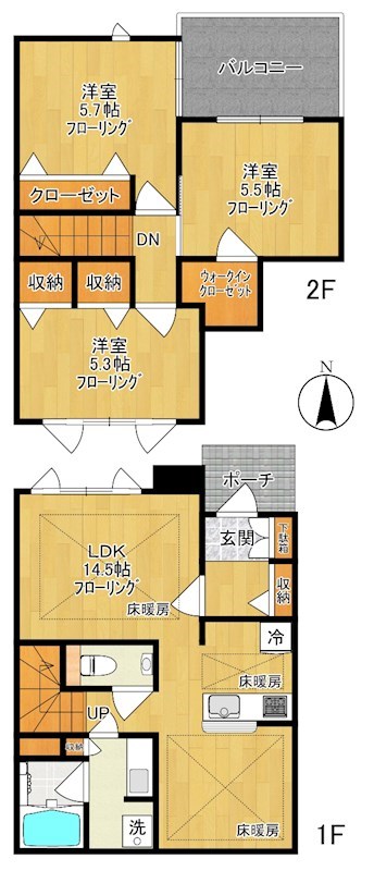 リンジュドゥプリム F2号室 間取り