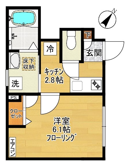 レジデンス菅馬場 102号室 間取り