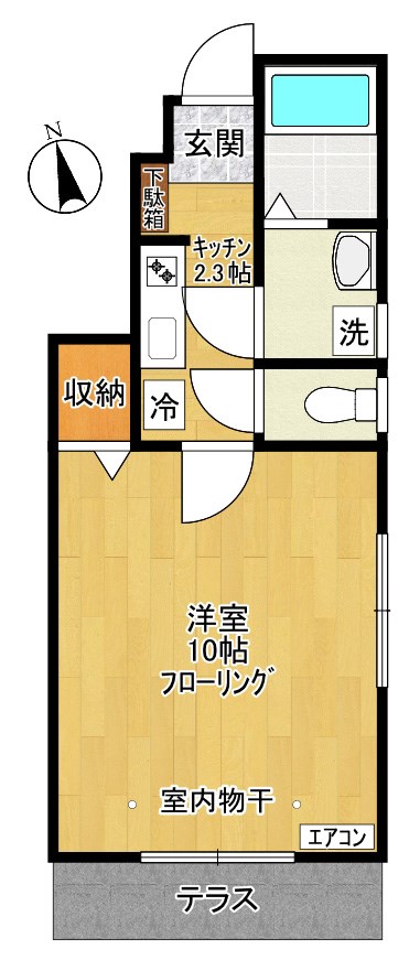 リーベリー 103号室 間取り