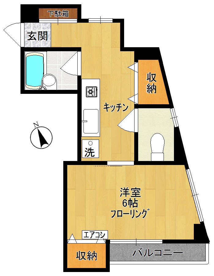 Castle　Sky･E 102号室 間取り
