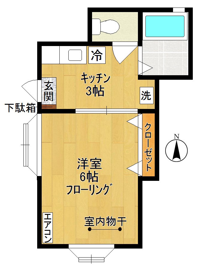 後藤ハイツ 101号室 間取り