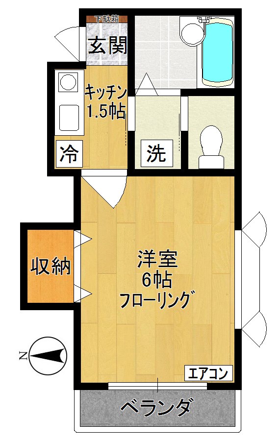 ブルーハイムパート6 103号室 間取り