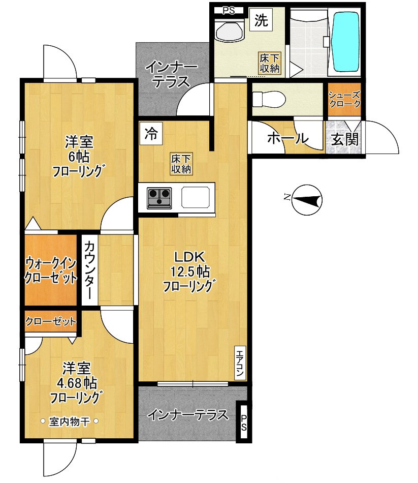 JOEIL　WEST －ジョイルウエスト－ 105号室 間取り