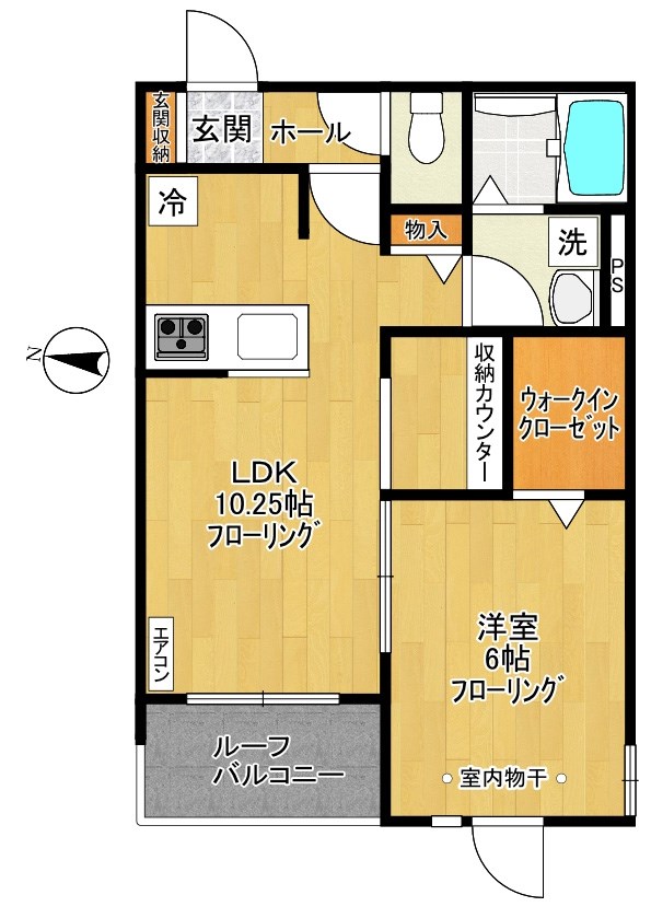 JOEIL　WEST －ジョイルウエスト－ 302号室 間取り