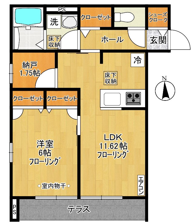JOEIL　EAST －ジョイルイースト－ 105号室 間取り