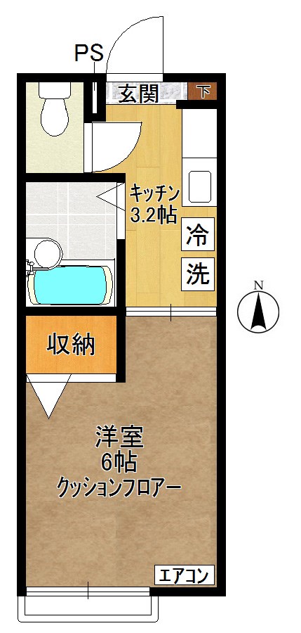 ブレーメンTAMA II 203号室 間取り