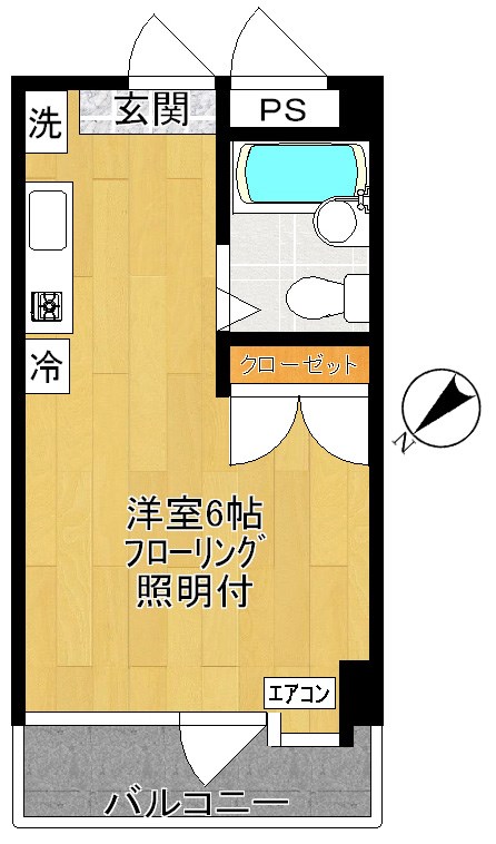 グランドゥール登戸  301号室 間取り