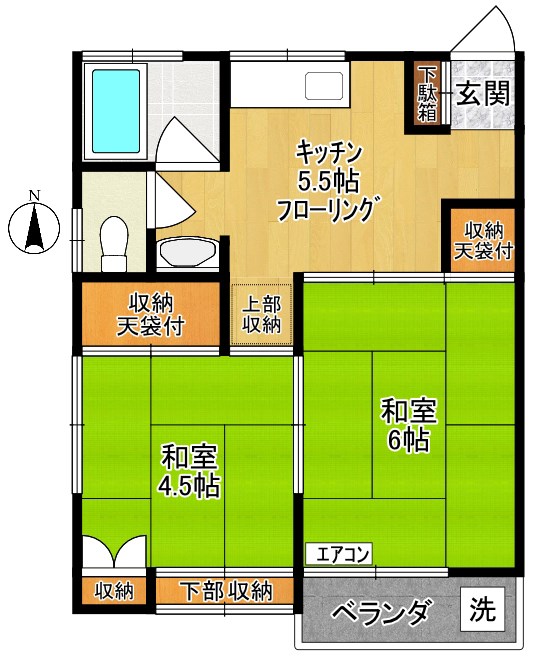 コーポ矢沢 206号室 間取り