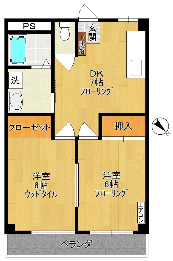 エスペラント 202号室 間取り