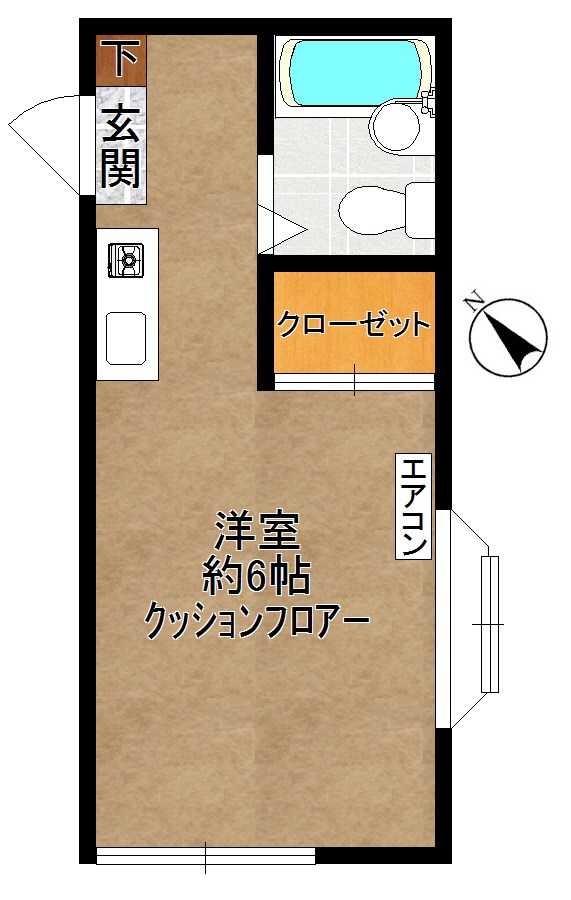 パールハイム2 205号室 間取り