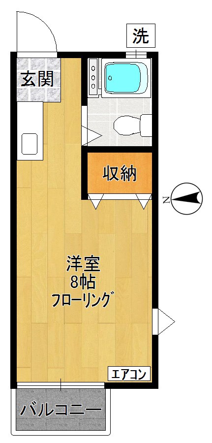 パールハイツ向ヶ丘    201号室 間取り