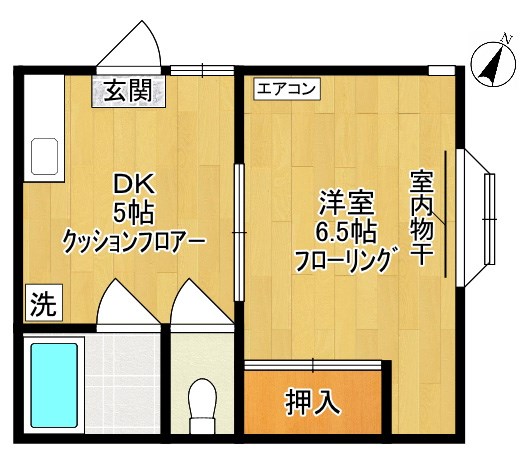 ハイムカガミダ 201号室 間取り