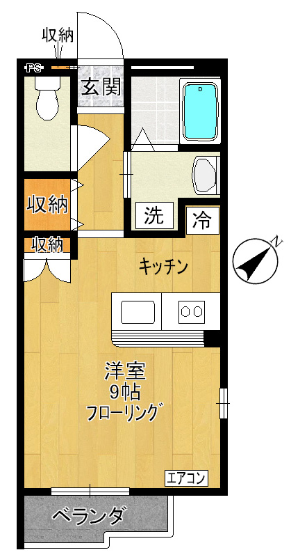 グランヴェール 201号室 間取り