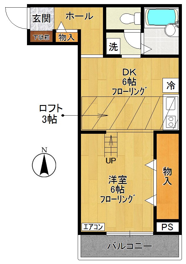 リアライズ叶 301号室 間取り