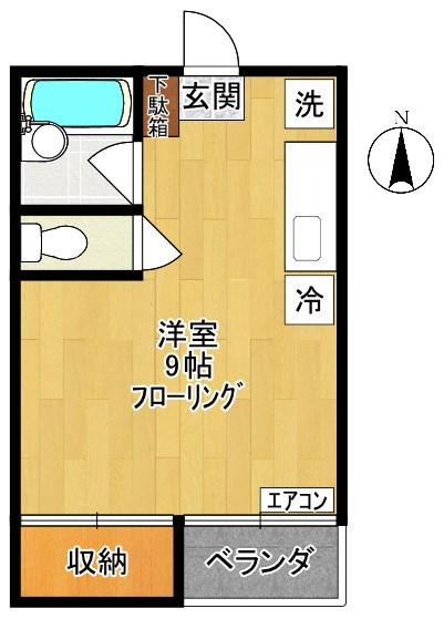 Y's向ヶ丘 203号室 間取り