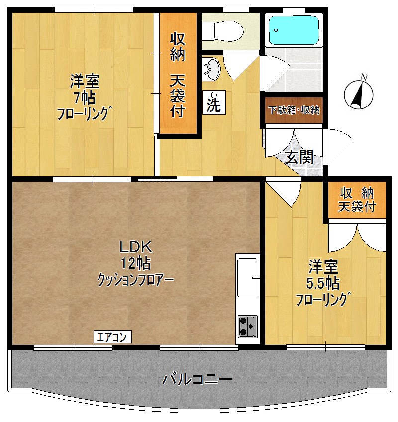 ベルドミール多摩 102号室 間取り