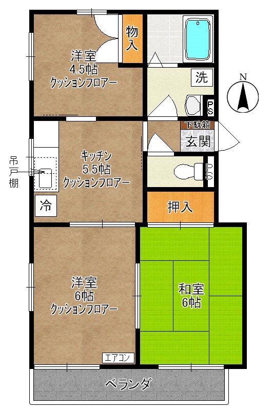 ベル・エミネンス三田 202号室 間取り