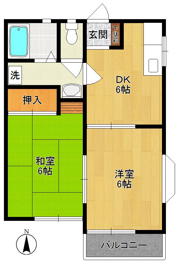 アメニティ・タシロ 間取り図