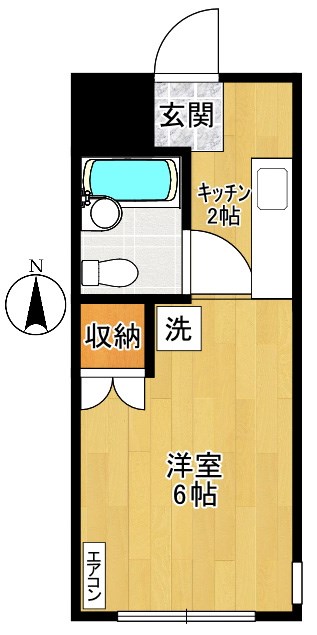 ベルクメイム 202号室 間取り