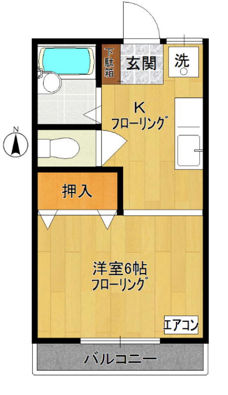 レフォール宿河原 103号室 間取り