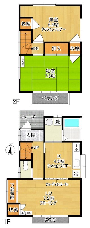 中里貸家 1号室 間取り