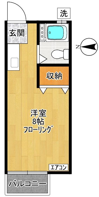 パールハイツ向ヶ丘    203号室 間取り