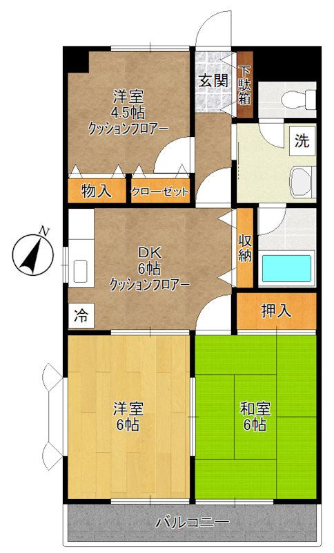 元屋敷壱番館 301号室 間取り