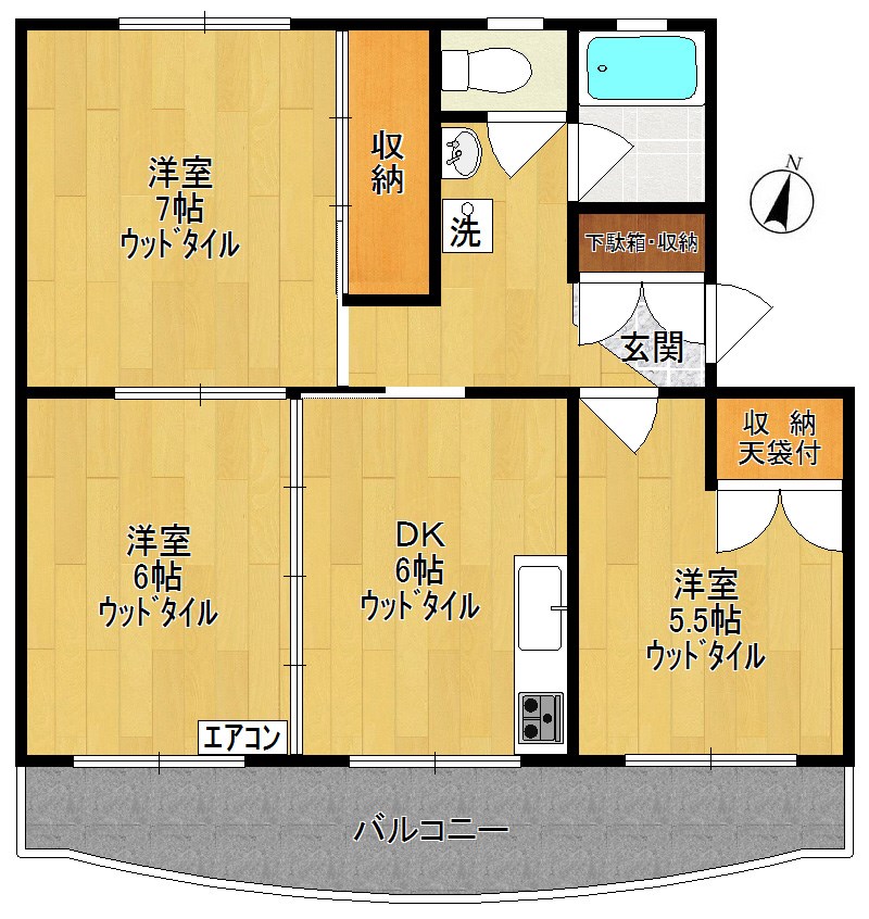 ベルドミール多摩 205号室 間取り