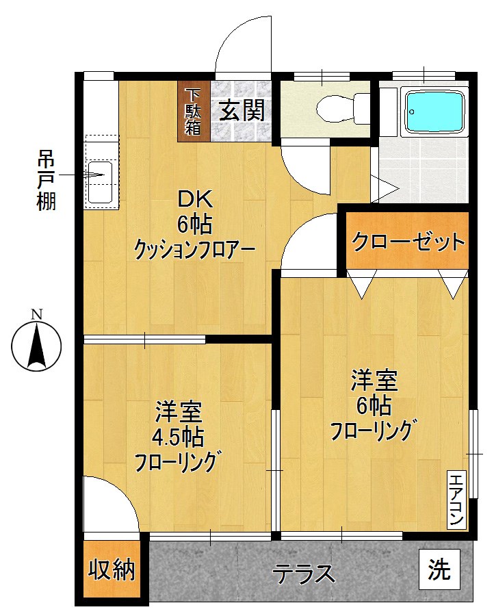 リバーサイドコーポ 101号室 間取り