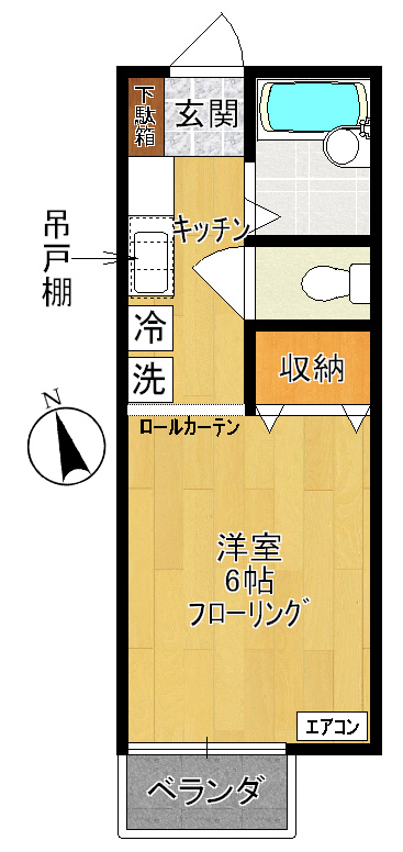 ガーデンハウス 106号室 間取り