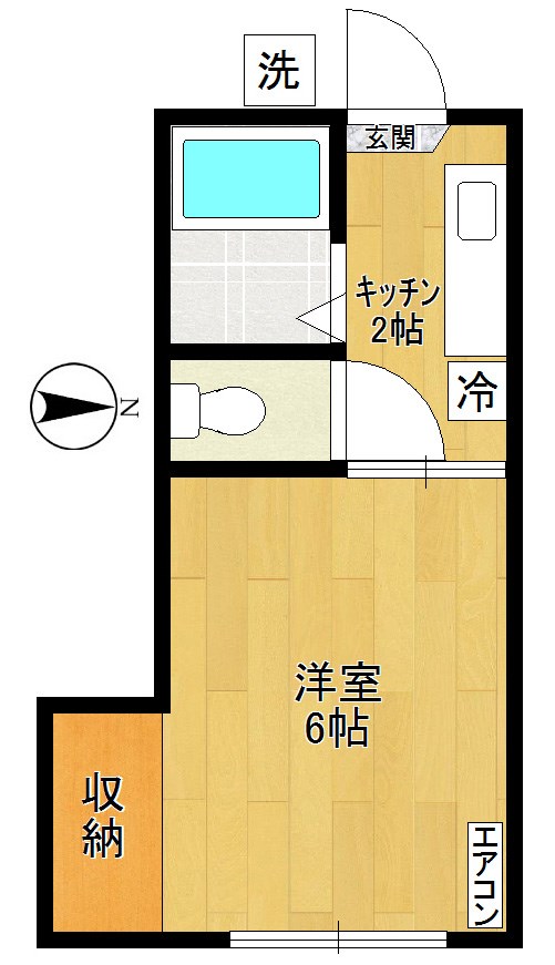 コーポラス桂 202号室 間取り