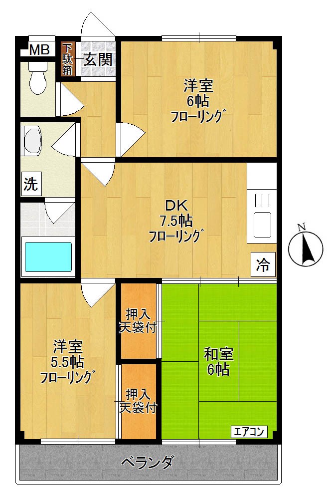 セカンドハイツ 間取り図