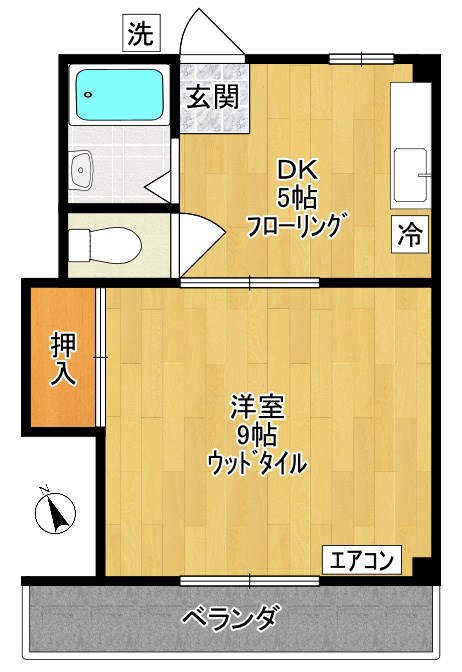 もとざかやハイツ  305号室 間取り