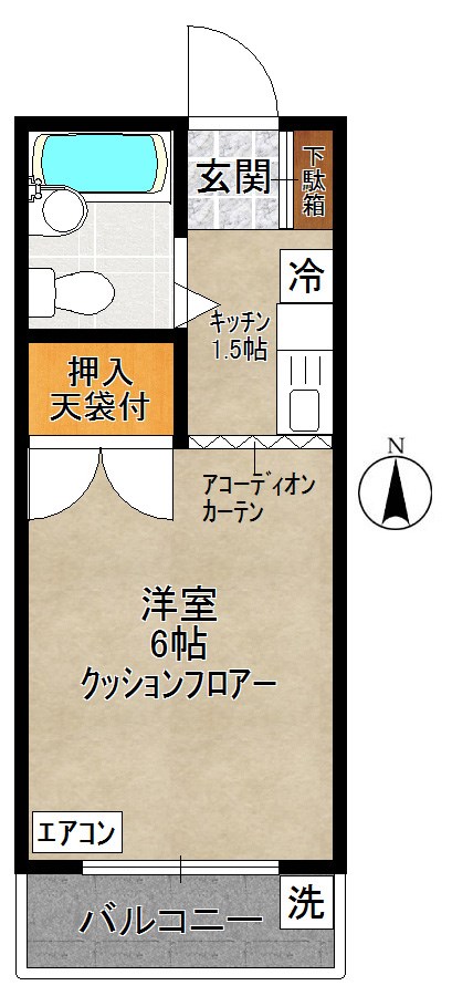 タッセルハイツ 302号室 間取り