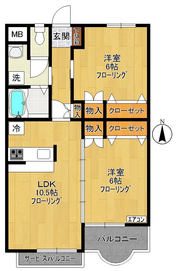 フェルミエマンション 203号室 間取り