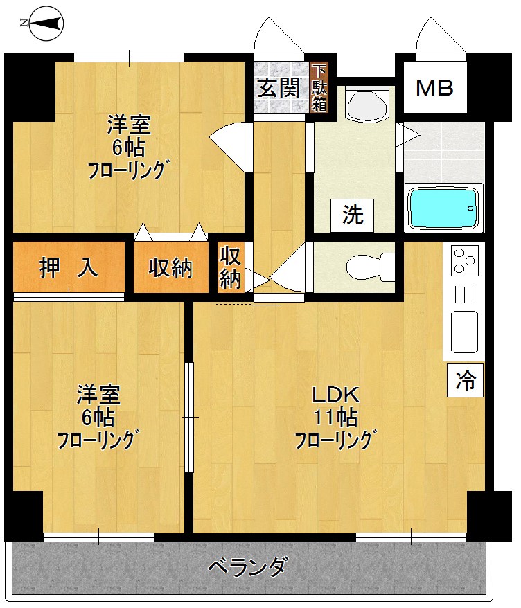 クリア・パーシモン 202号室 間取り